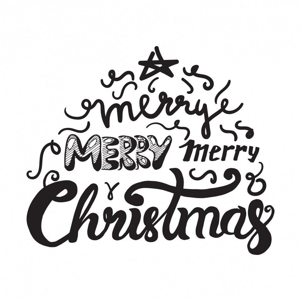Merry Christmas Lettering Art