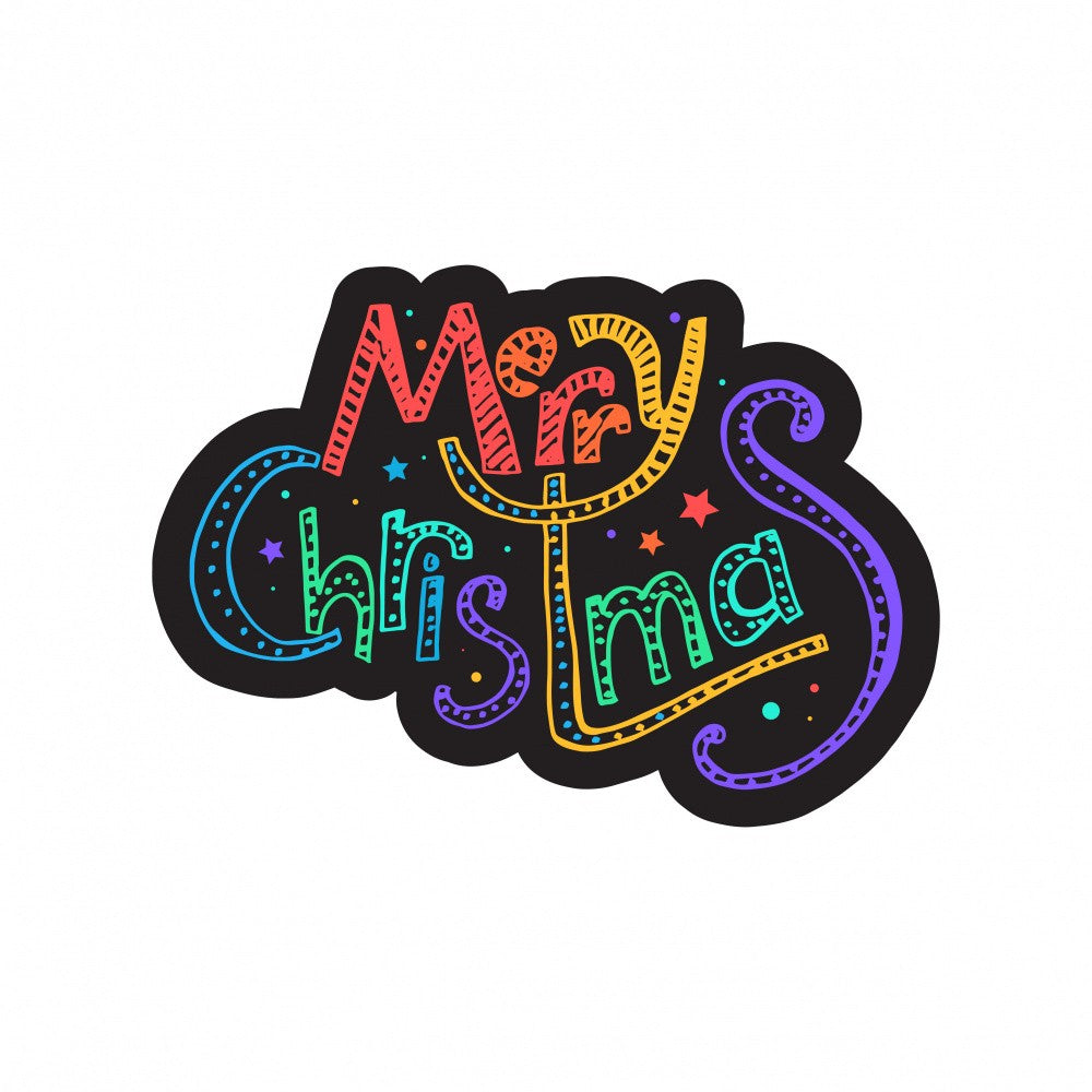 Merry Christmas Lettering Art