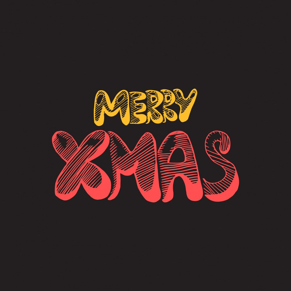Merry Christmas Lettering Art