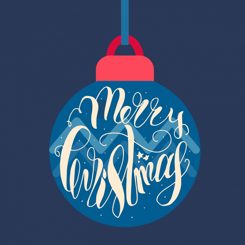 Merry Christmas Lettering Art