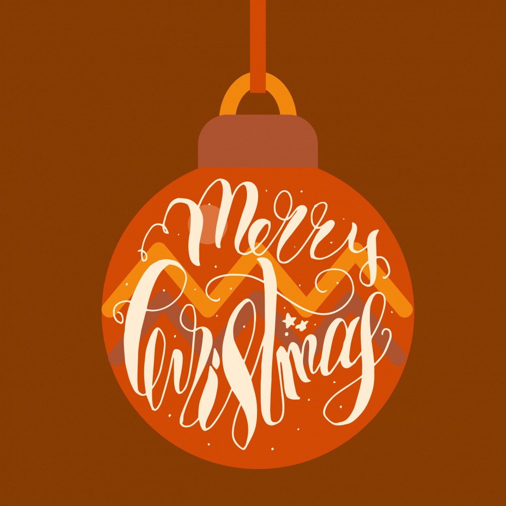 Merry Christmas Lettering Art