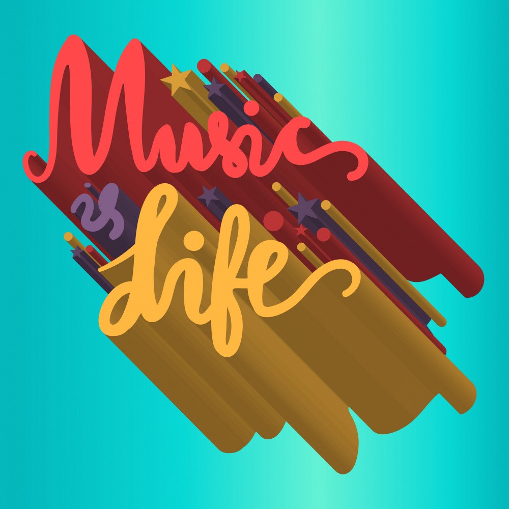 Music Art Lettering