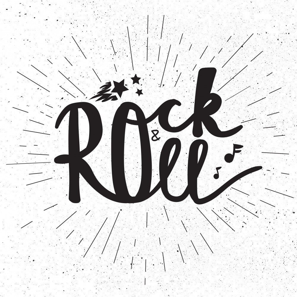 Rock N Roll Art Music Lettering