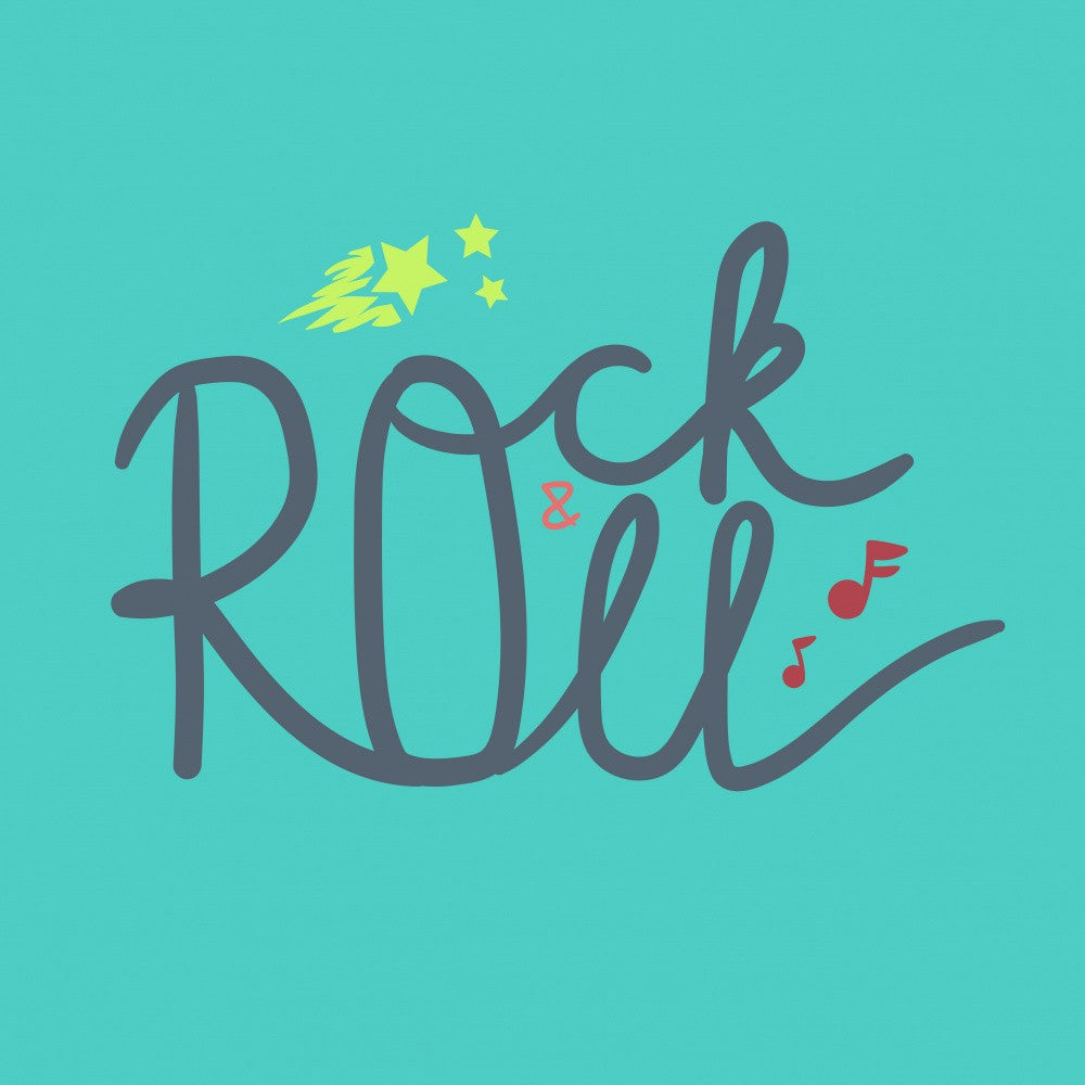 Rock N Roll Art Music Lettering