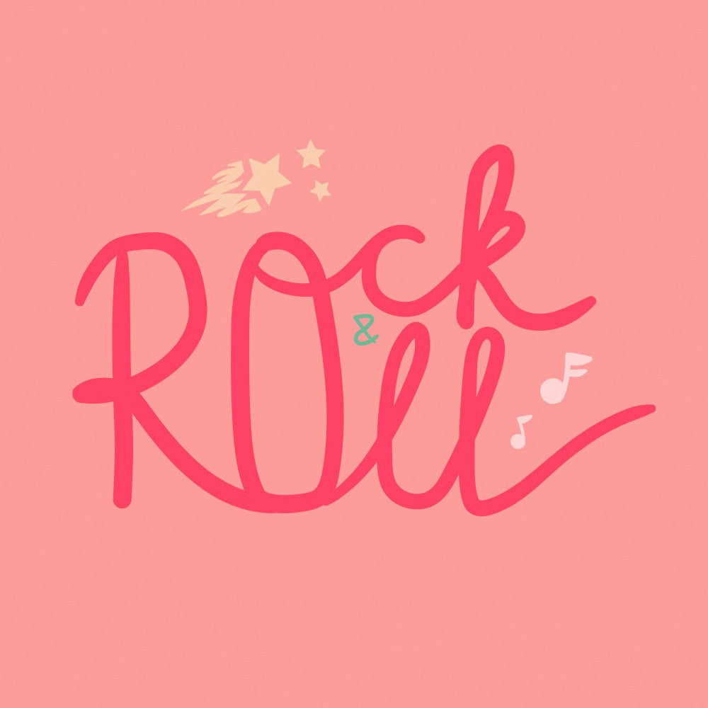 Rock N Roll Art Music Lettering