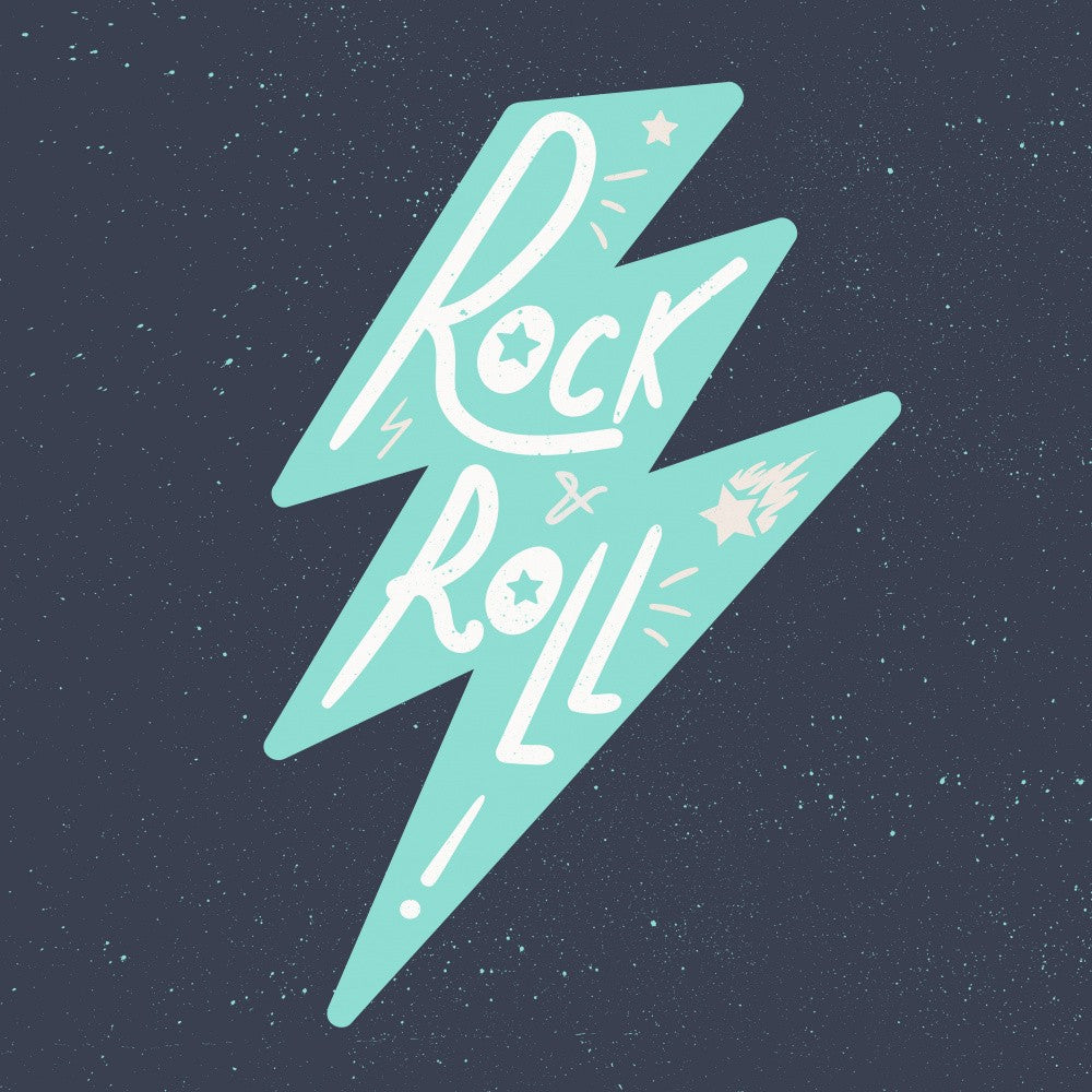 Rock N Roll Art Music Lettering
