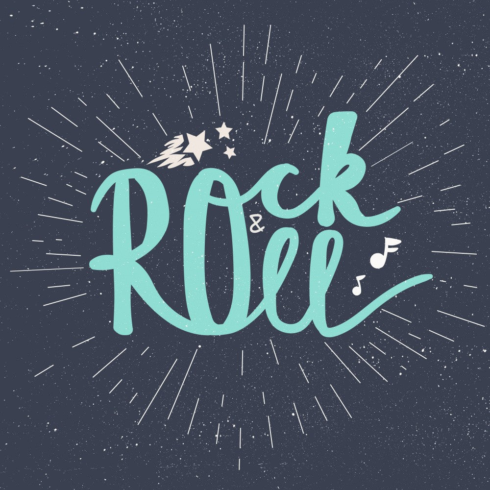 Rock N Roll Art Music Lettering