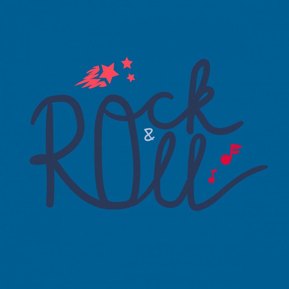 Rock N Roll Art Music Lettering
