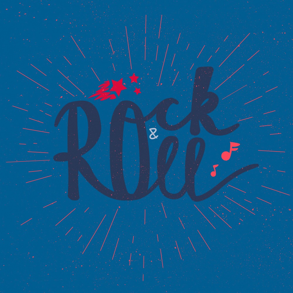 Rock N Roll Art Music Lettering