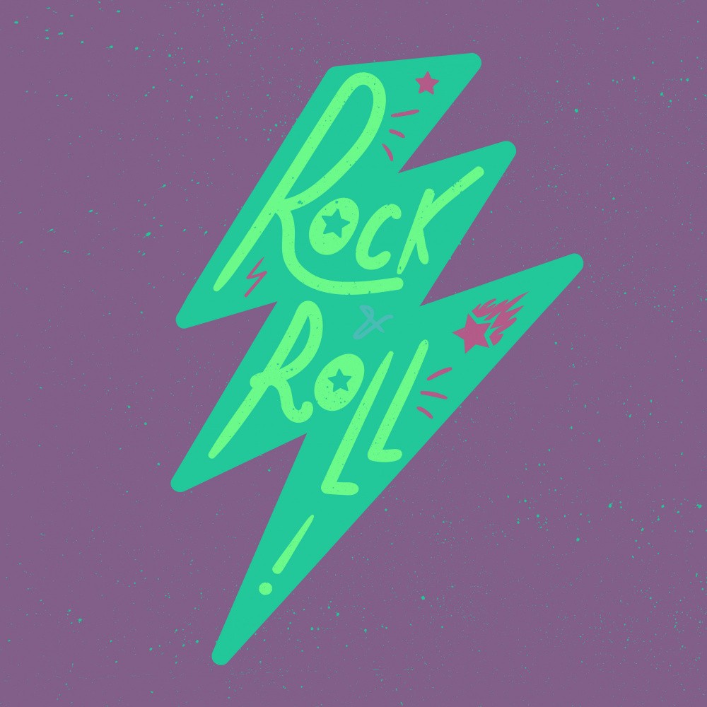 Rock N Roll Art Music Lettering