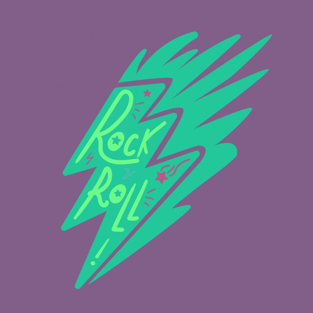 Rock N Roll Art Music Lettering