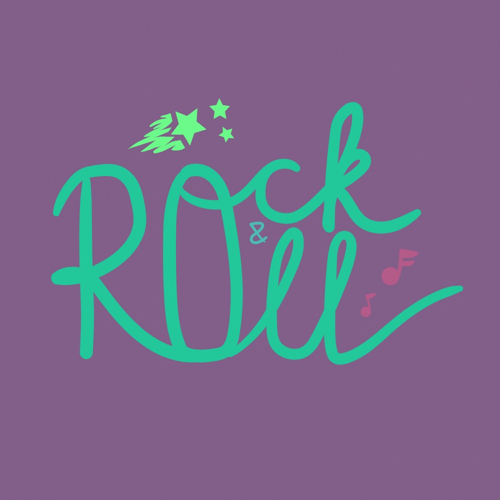 Rock N Roll Art Music Lettering