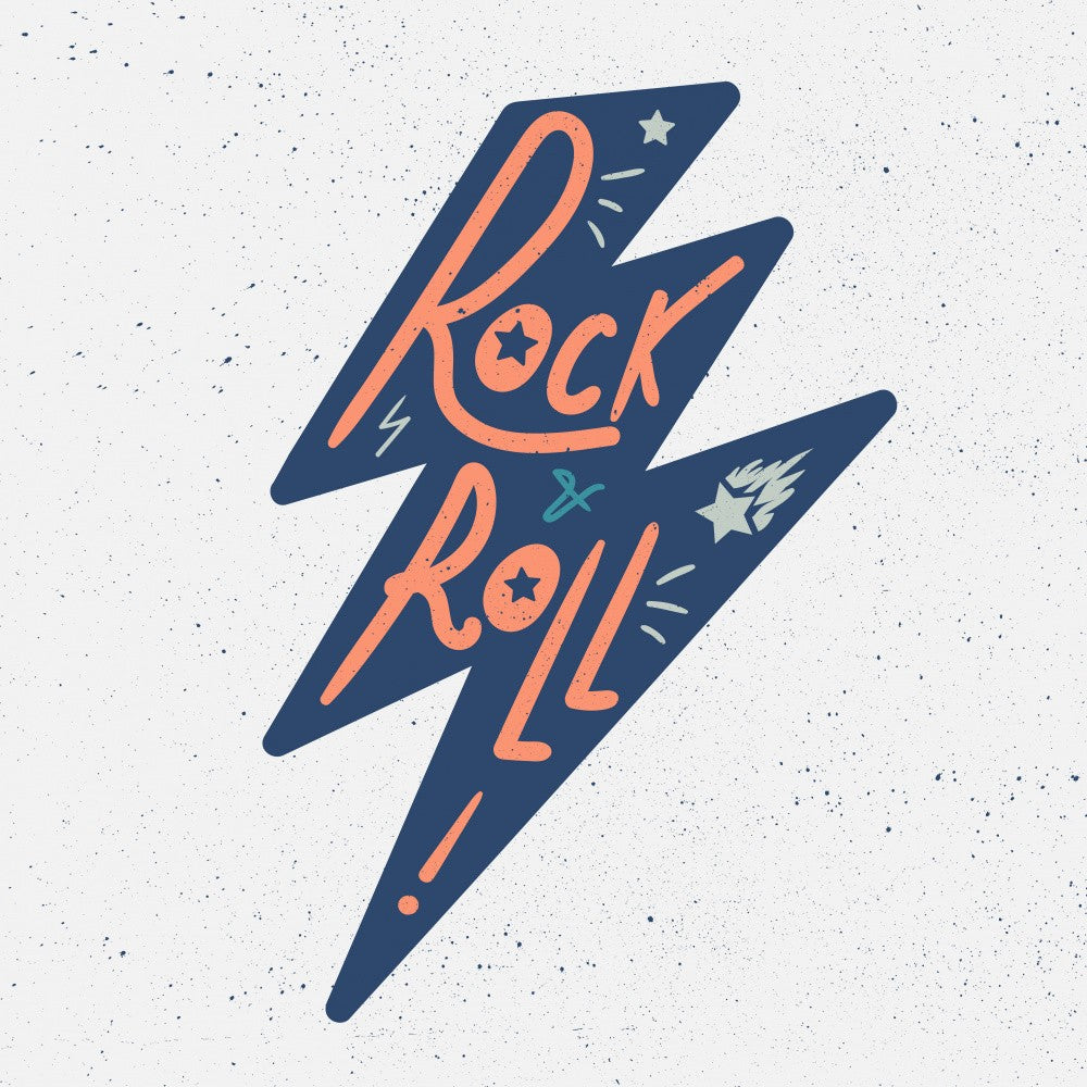 Rock N Roll Art Music Lettering
