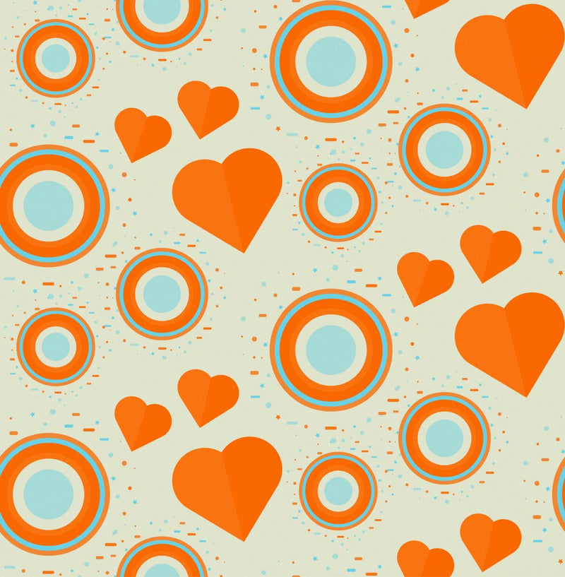Retro Hearts &amp; Circles