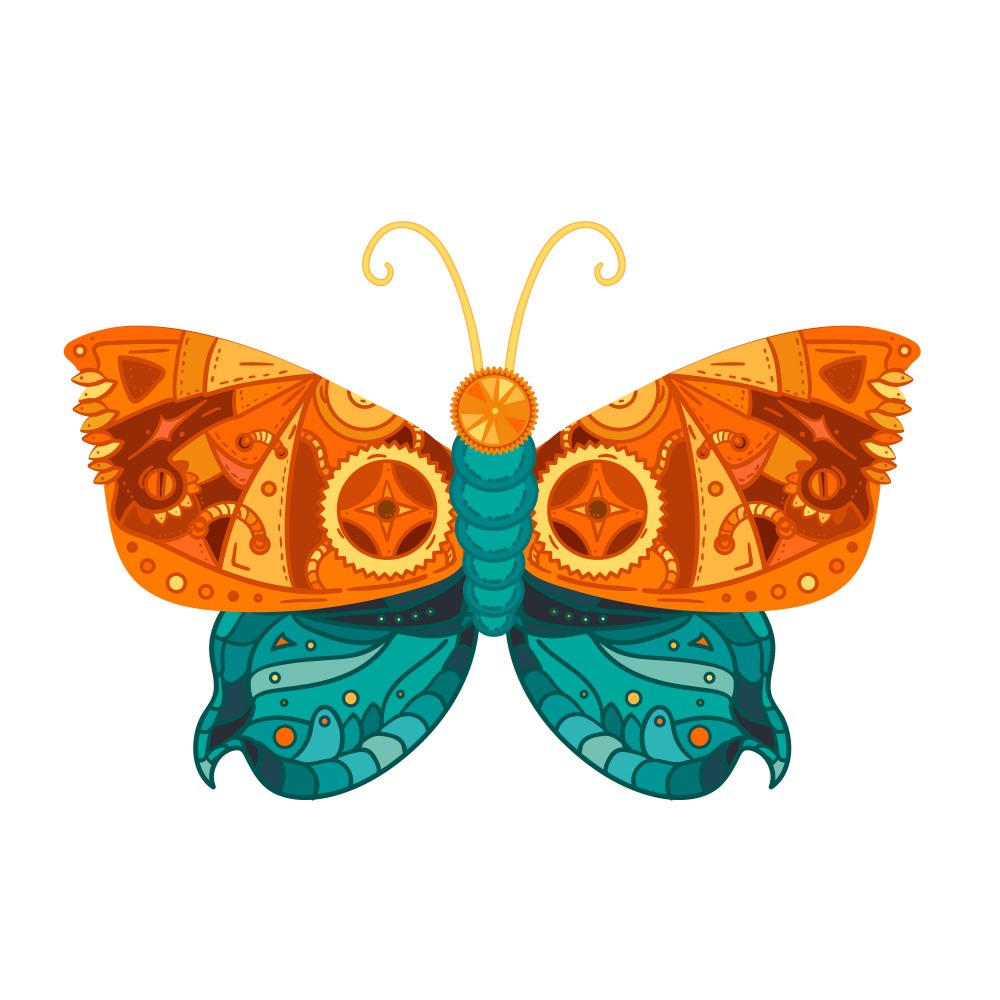 Steampunk Butterfly Art