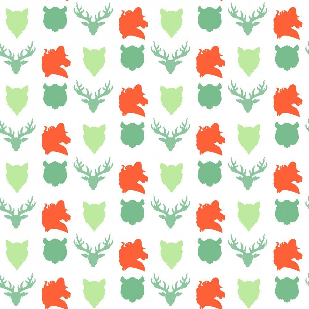 Wild Animals Heads Pattern