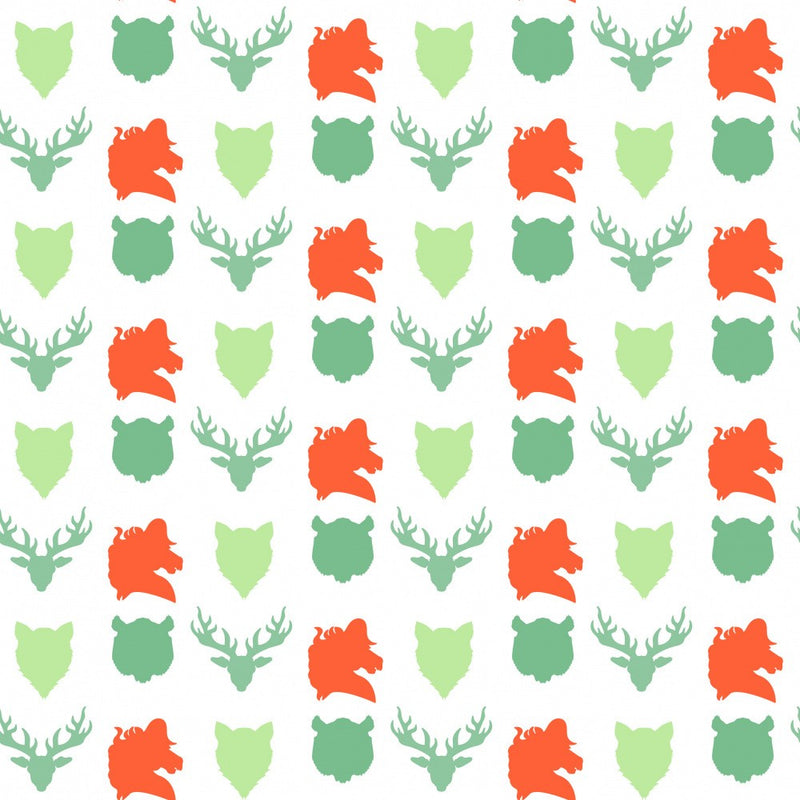 Wild Animals Heads Pattern