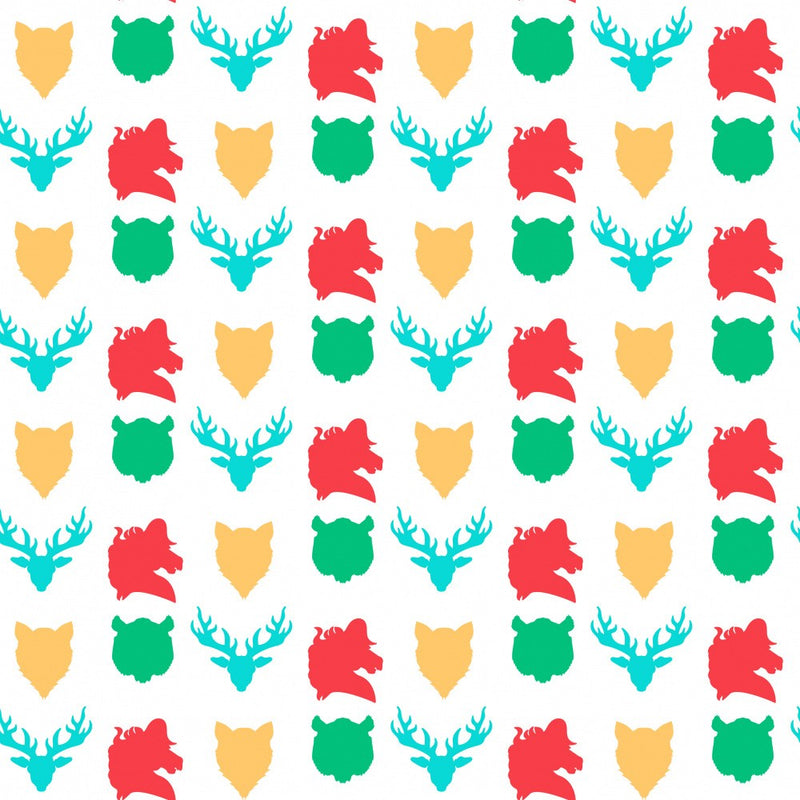 Wild Animals Heads Pattern