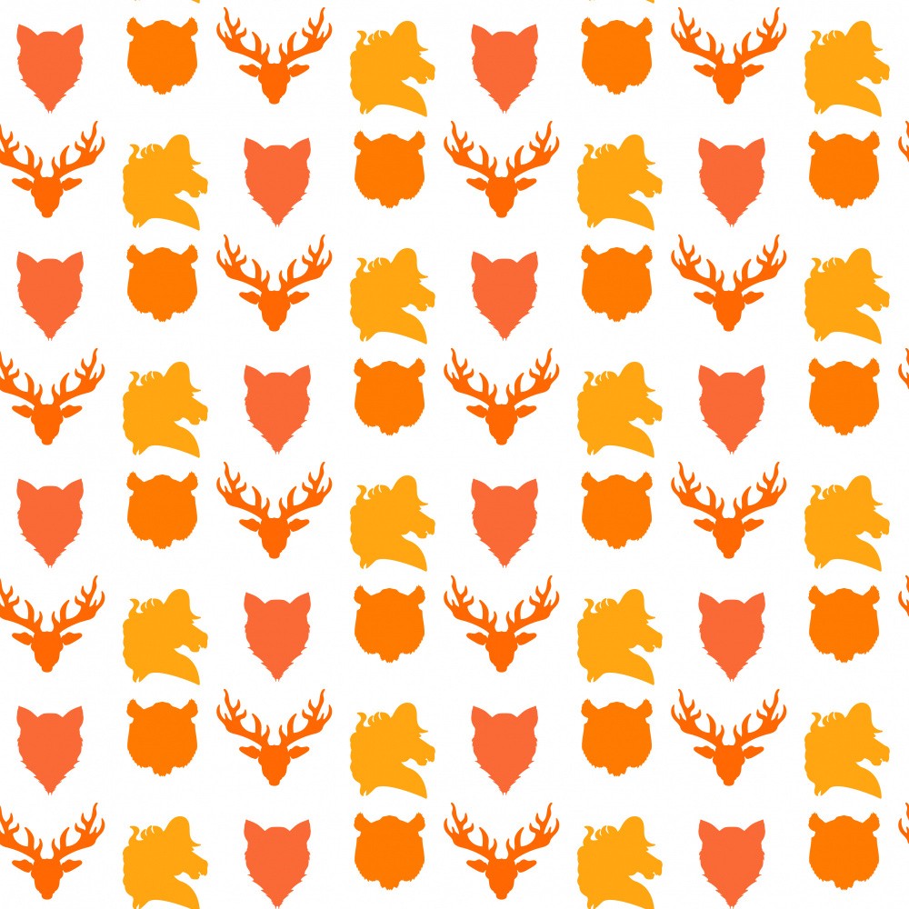 Wild Animals Heads Pattern