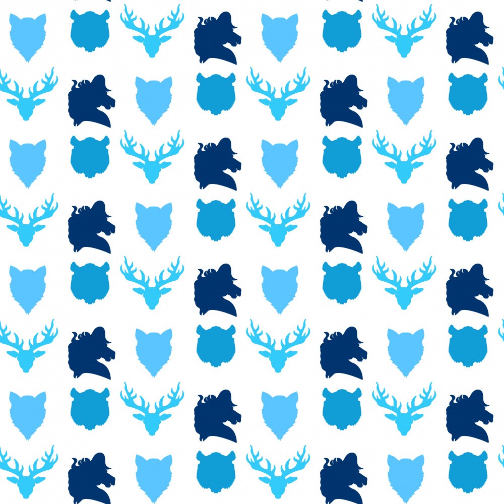 Wild Animals Heads Pattern