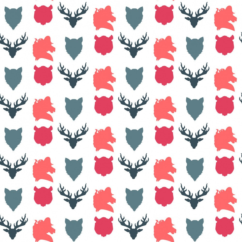 Wild Animals Heads Pattern