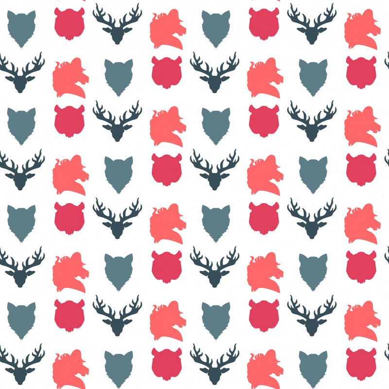 Wild Animals Heads Pattern