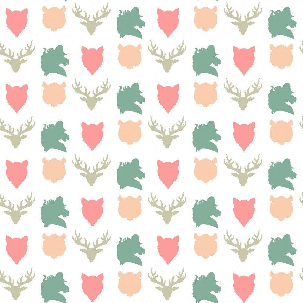 Wild Animals Heads Pattern