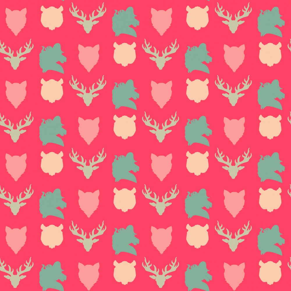 Wild Animals Heads Pattern