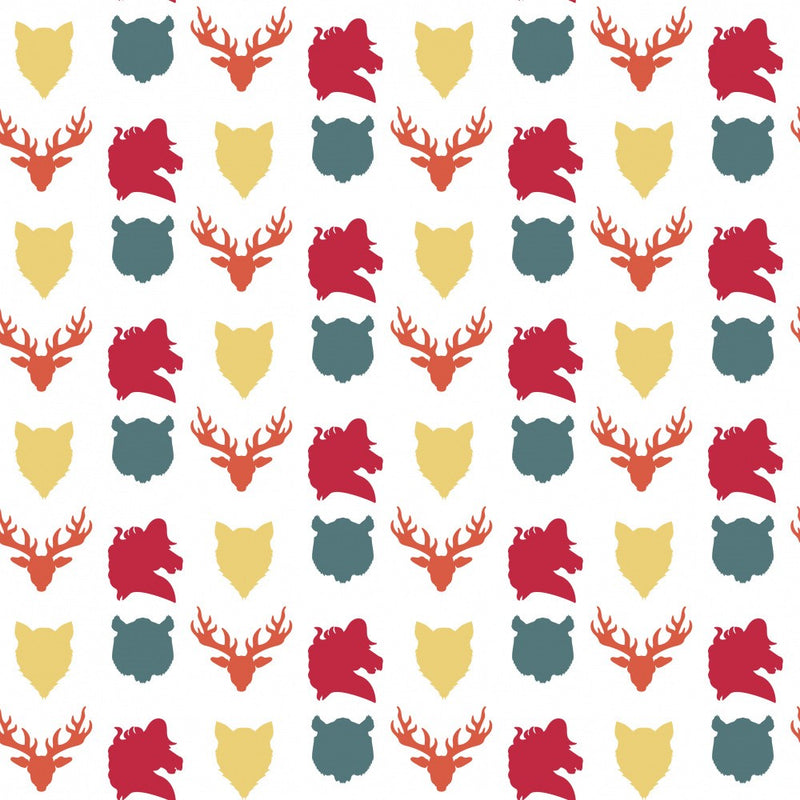 Wild Animals Heads Pattern