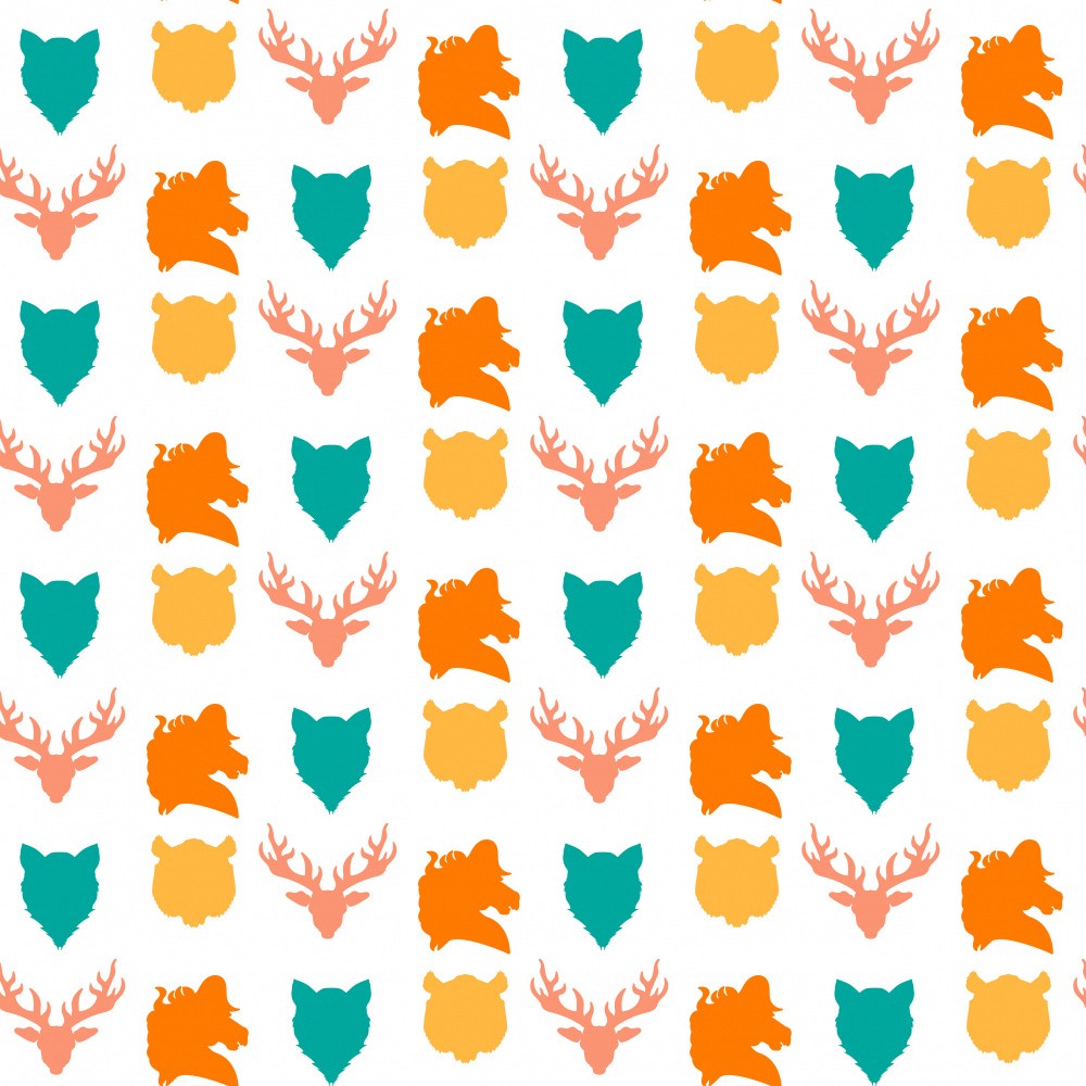 Wildtierköpfe-Muster