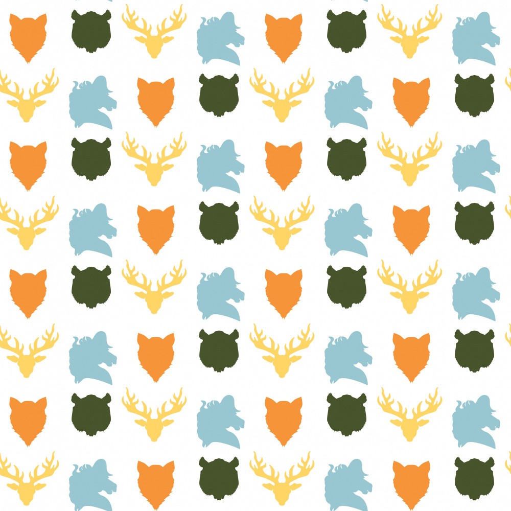 Wild Animals Heads Pattern