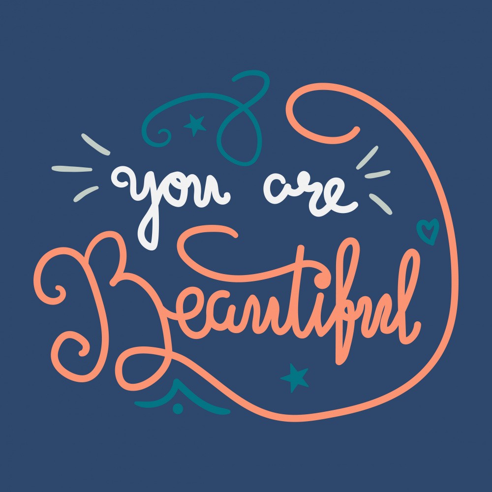 You are Beautiful Lettering Art
