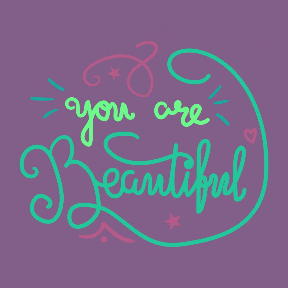 You are Beautiful Lettering Art