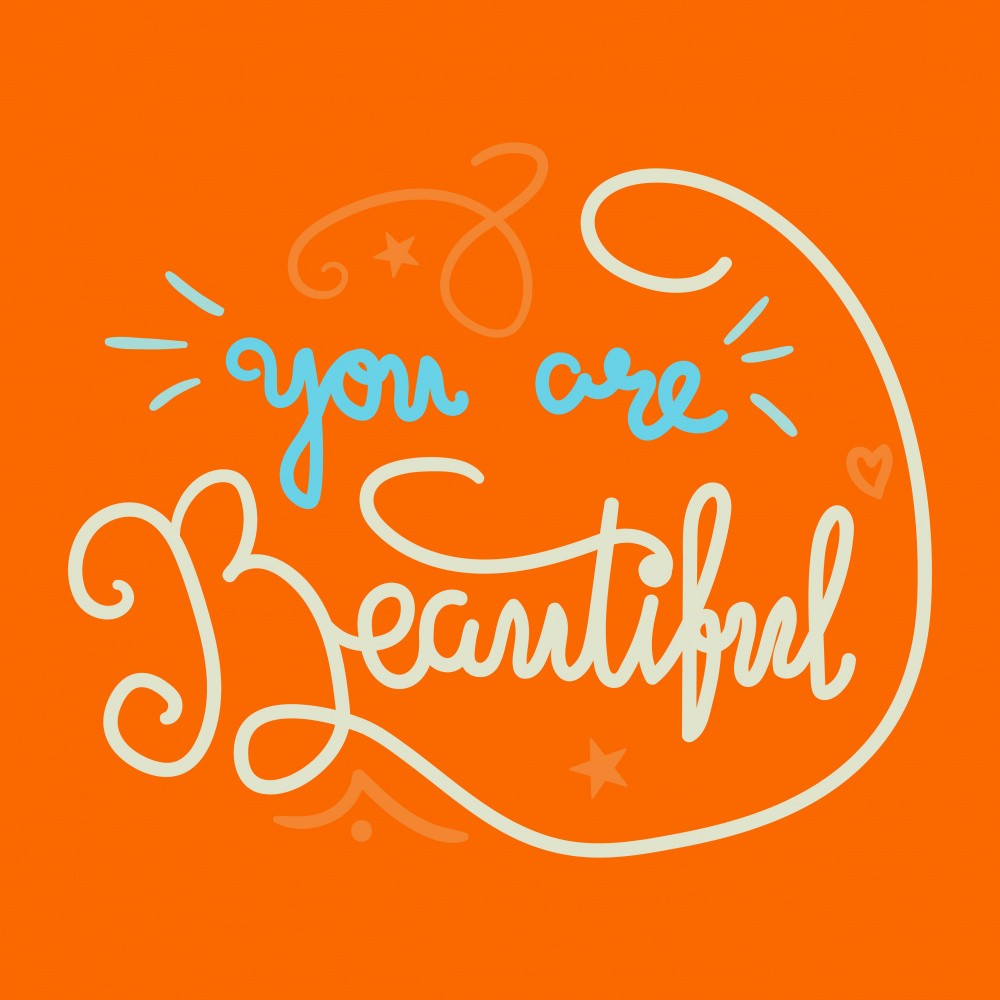 You are Beautiful Lettering Art