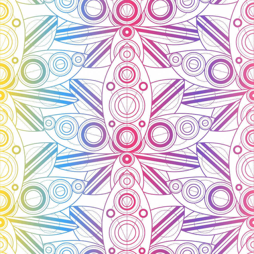 Colorful Geometric Mandala Shape