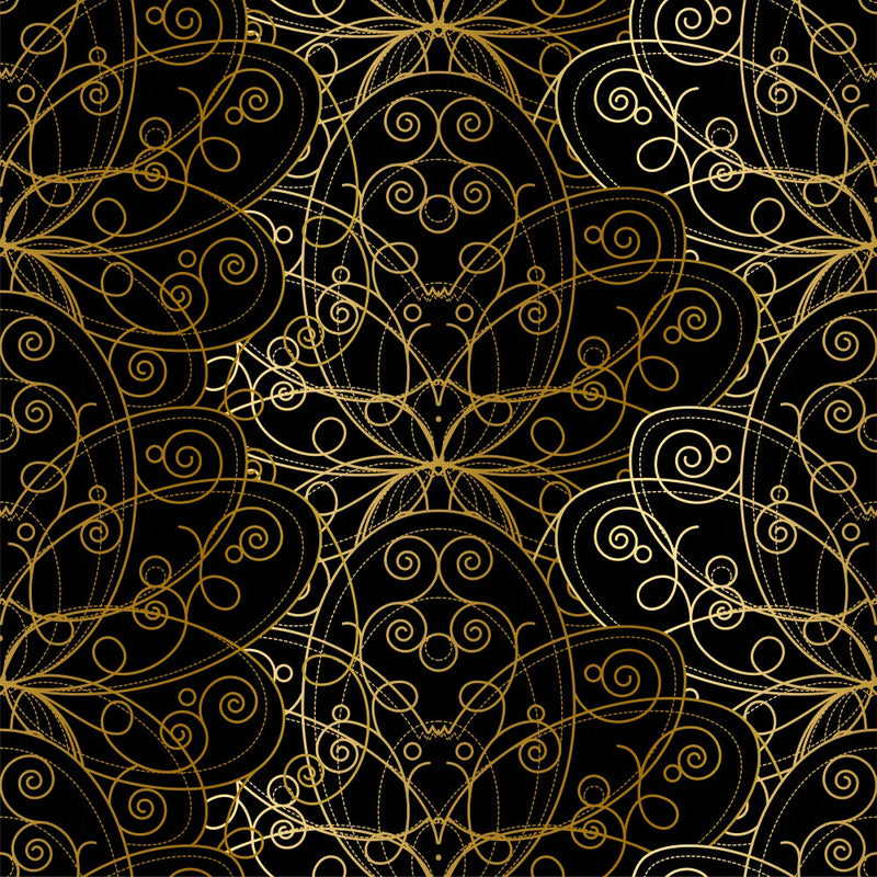 Golden Swirl Tapestry