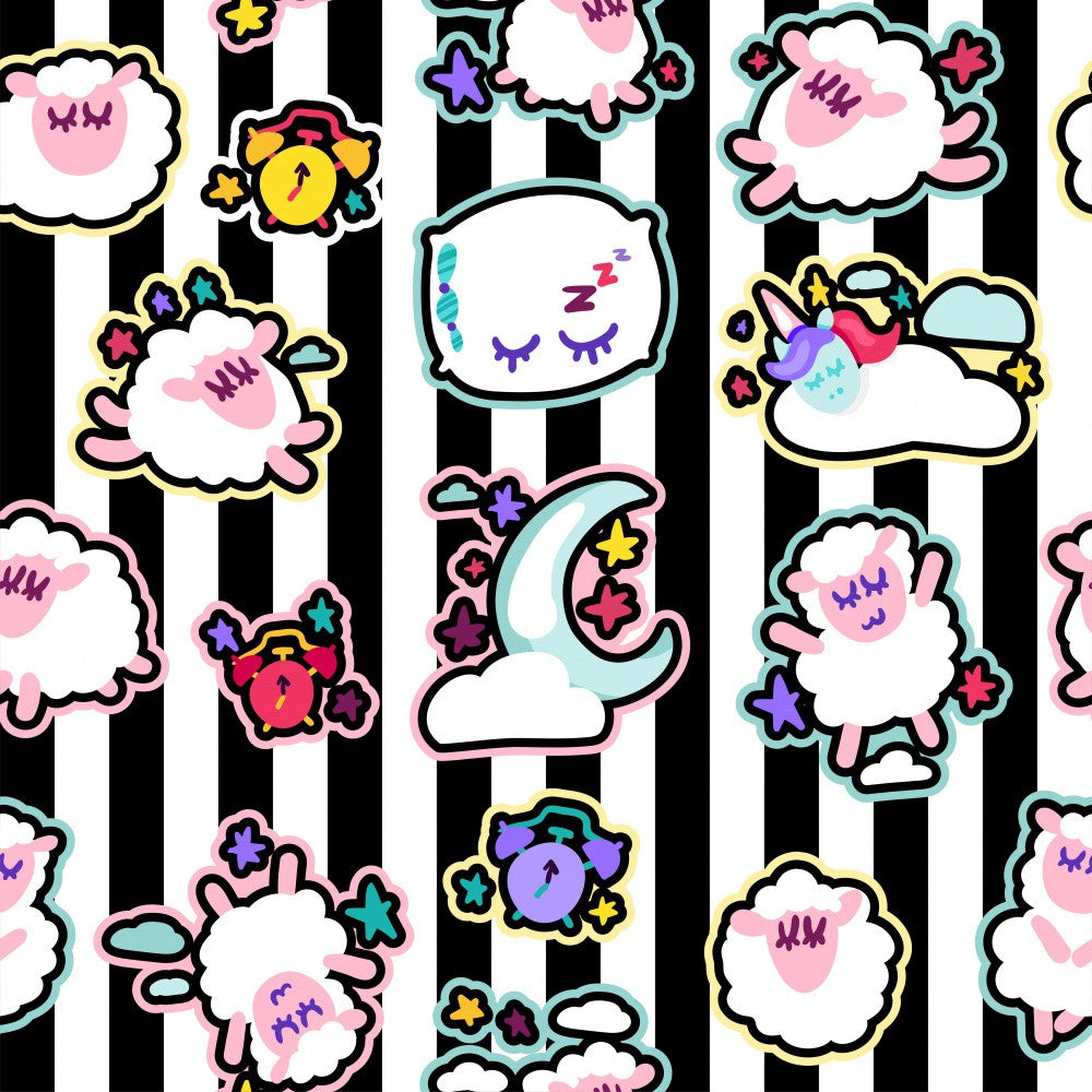 Playful Pattern of Sleeping Sheep