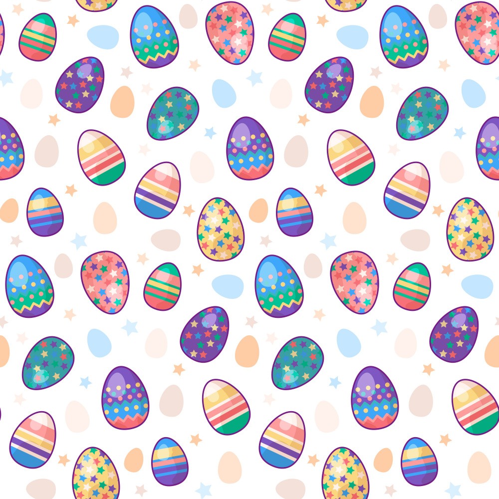 Easter Theme With Colorful Eggs