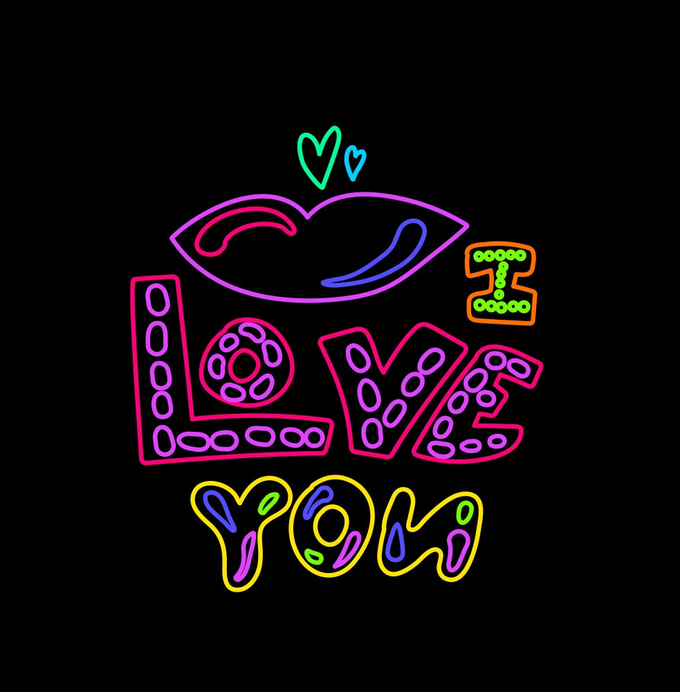 Neon Love Message