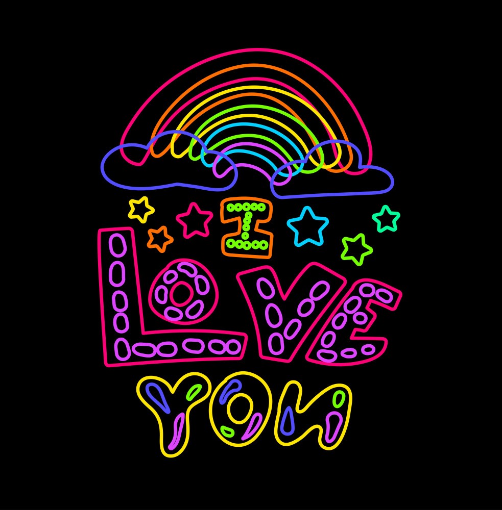 Neon Love Message