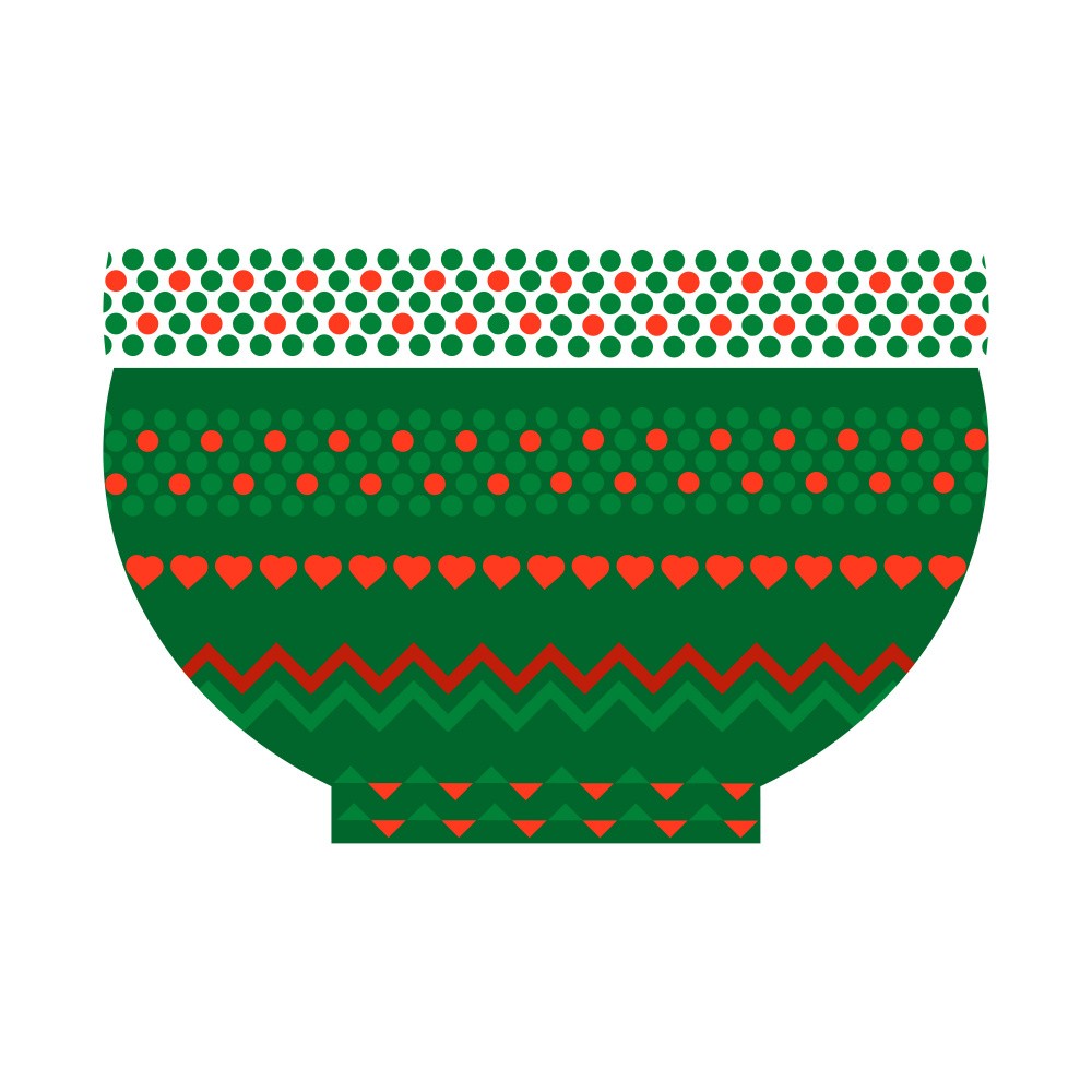 Festive Green Bowl