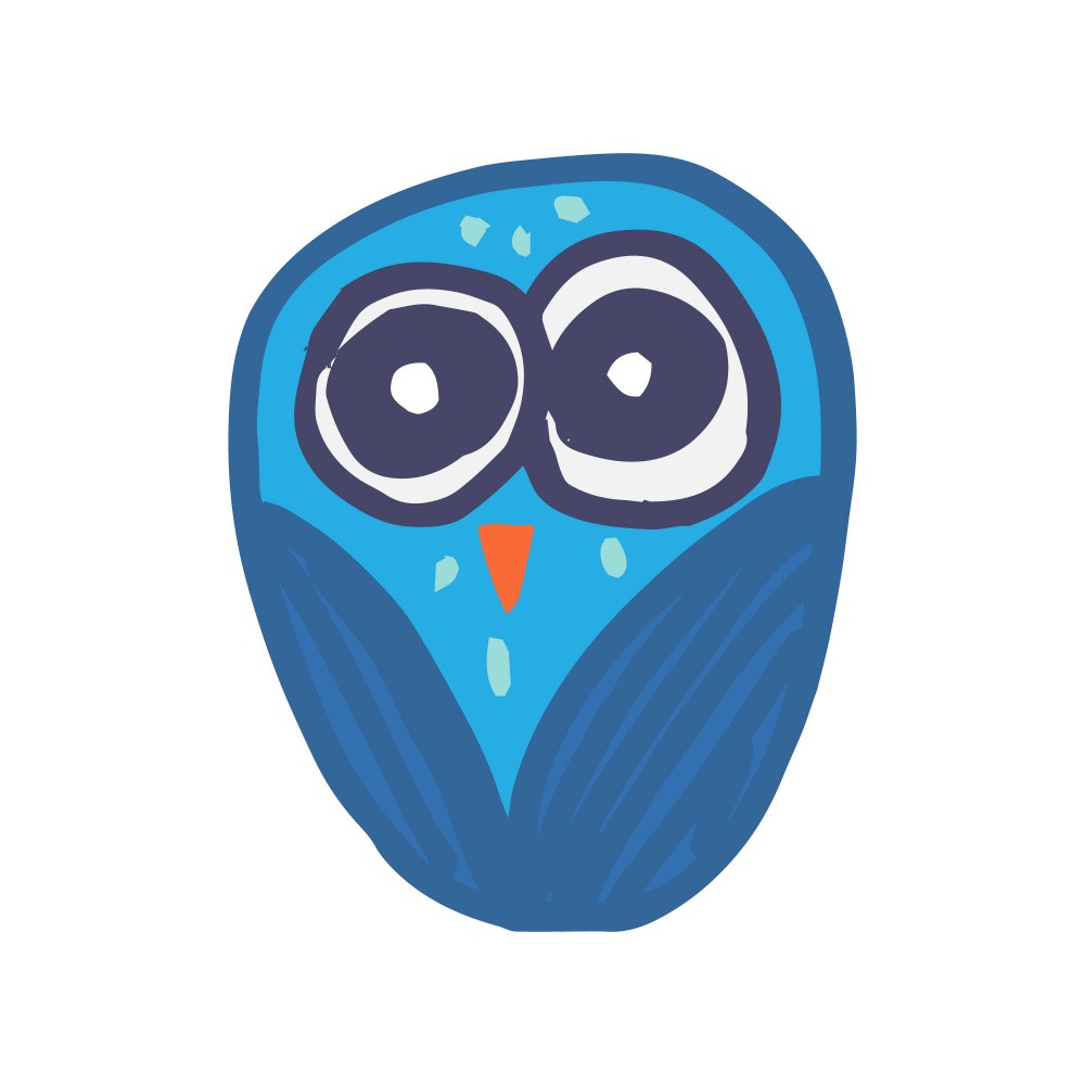 Blue Owl Cartoon