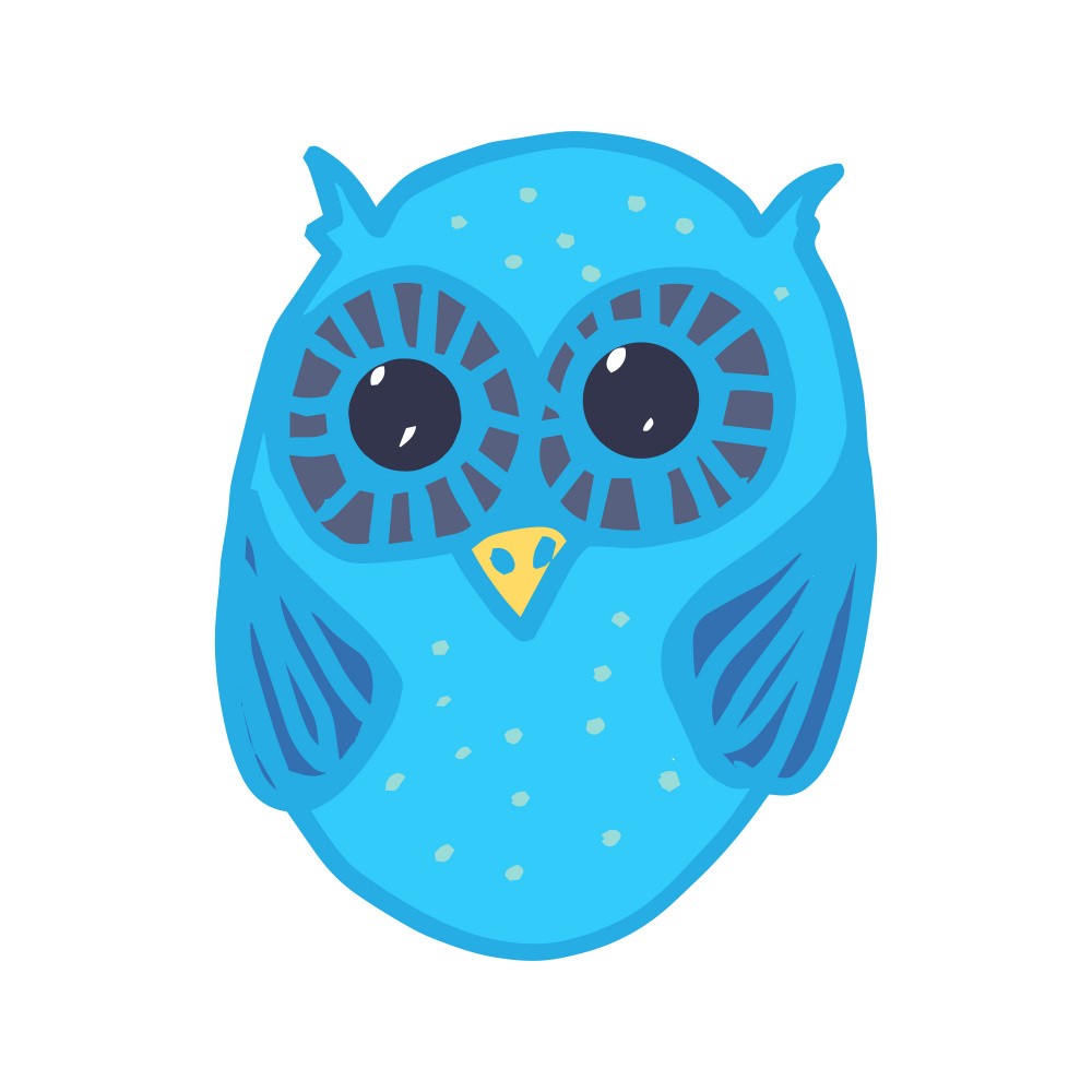Blue Owl Cartoon