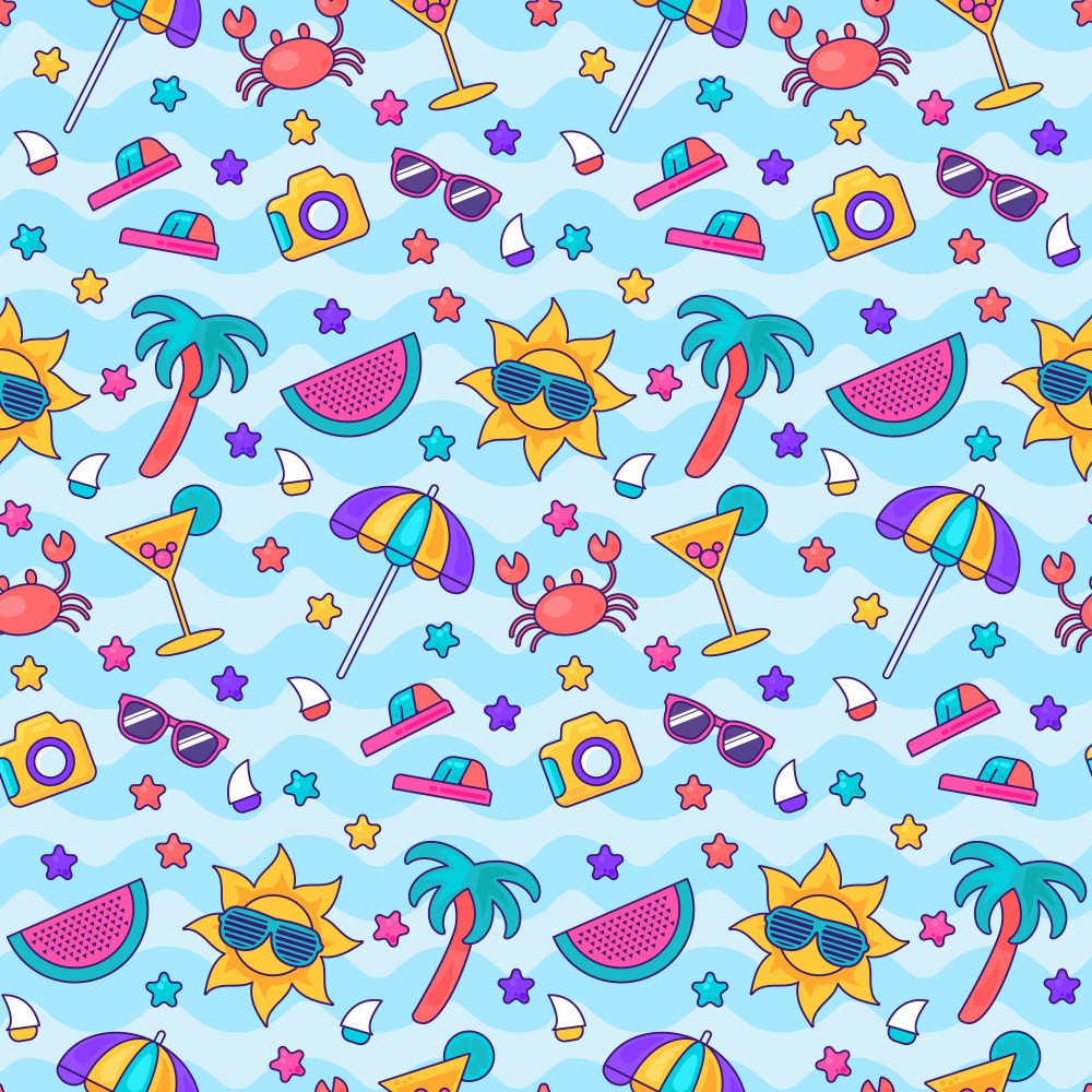 Colorful Summer Themed Pattern