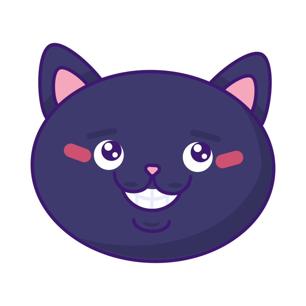Cheerful Cat Face