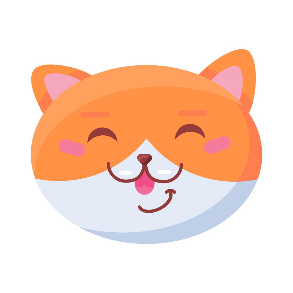 Cheerful Cat Face