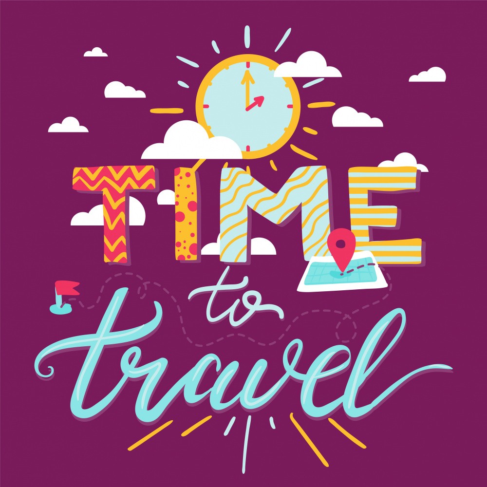 Colorful Travel Themed Typography