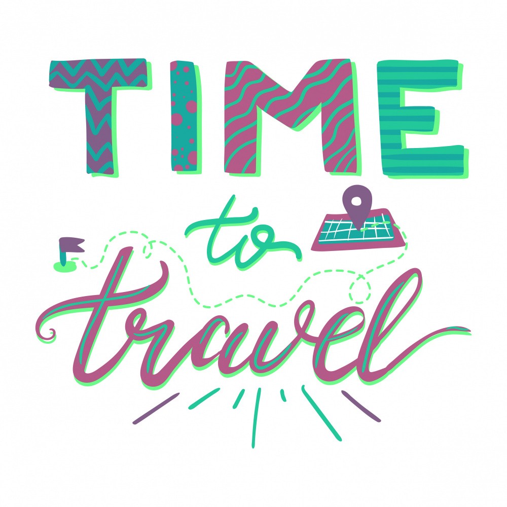 Colorful Travel Themed Typography