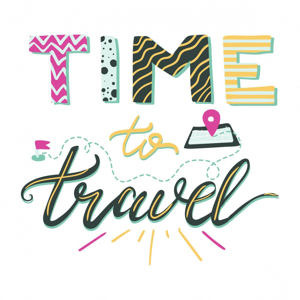 Time To Travel and Map Icon