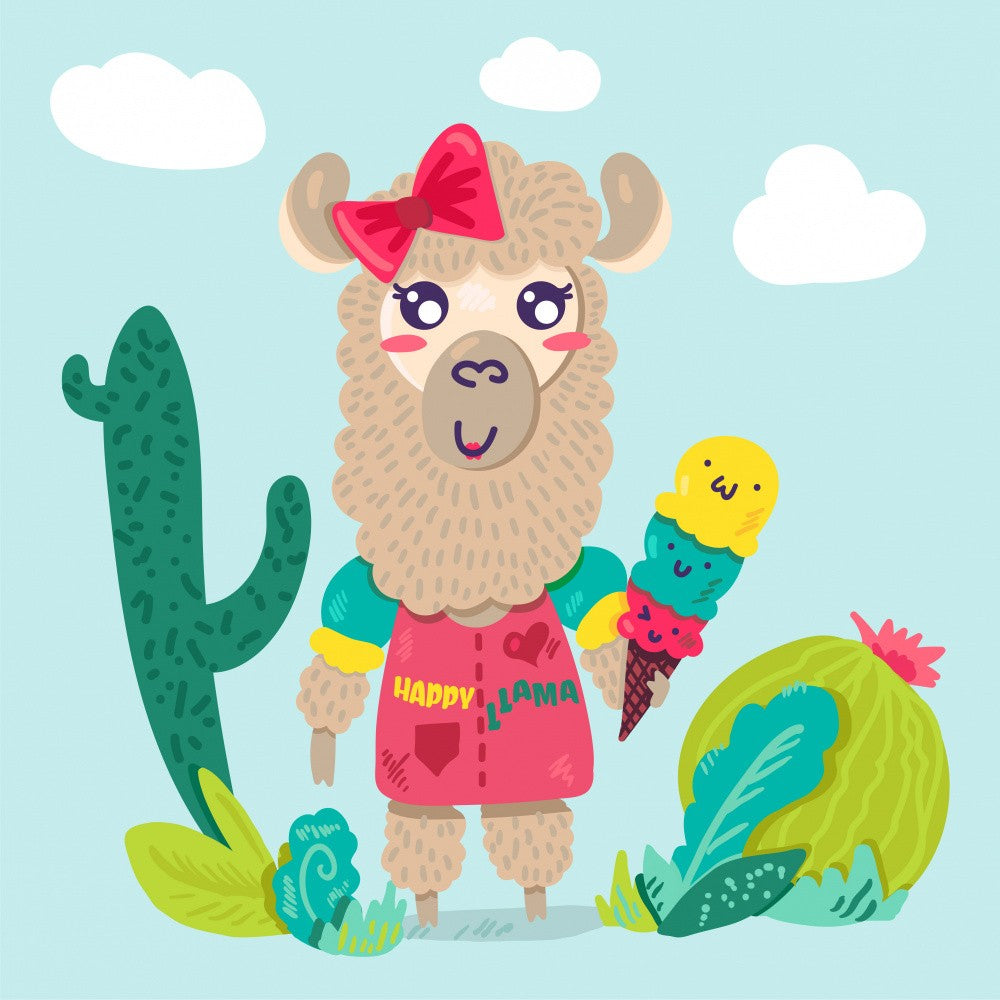 Funny Llama Character